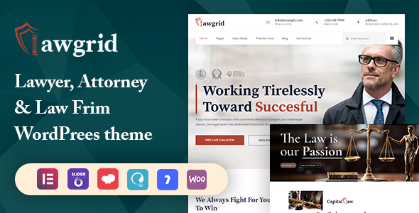 Lawgrid – Lawyer & Attorney WordPress Theme