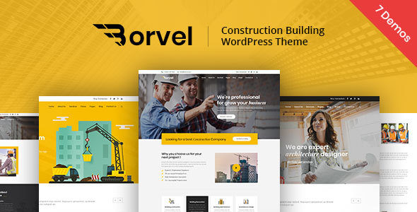 Borvel – Construction Building Company WordPress Theme