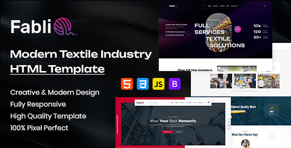 Fablio – Textile Industry HTML5 Template