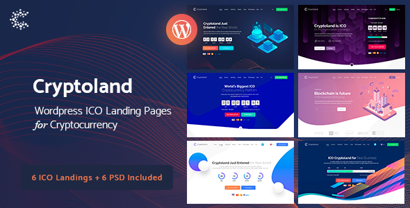 Crypto-land – Marketing Landing Page WordPress Theme