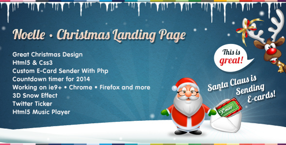Noelle – Christmas Landing Page Template
