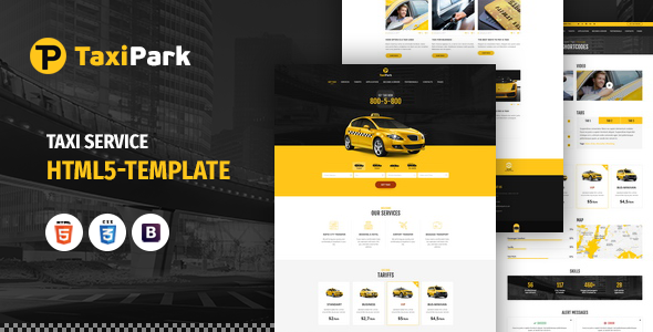 TaxiPark – Taxi Cab Service Company HTML5 Template