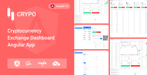 Crypo – Cryptocurrency Trading Dashboard Angular App