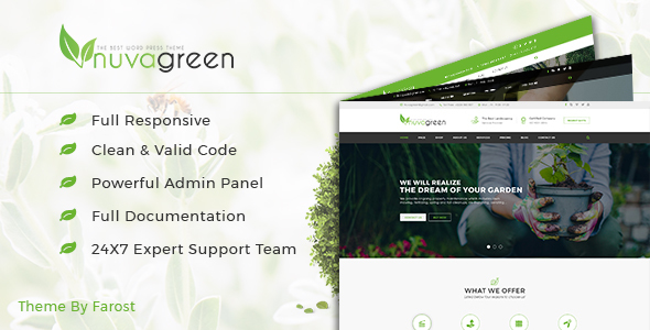 NuvaGreen – Landscape & Gardening WordPress Theme