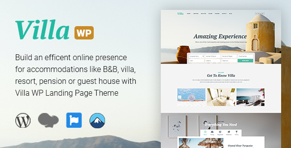Villa – WordPress  Bed & Breakfast Landing Page