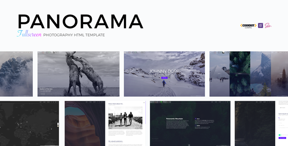 PANORAMA – Fullscreen Photography HTML Template