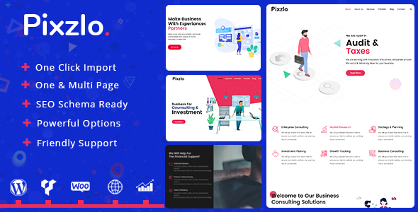 Pixzlo – Creative WordPress Theme for Professionals