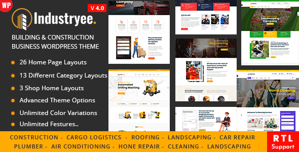 Industryee – Factory Industrial WordPress Theme