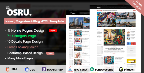 OSRU – News, Blog & Magazine HTML Template