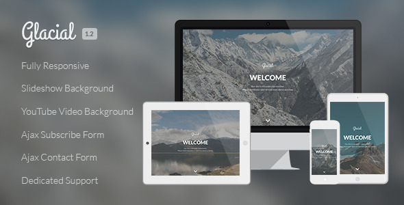 Glacial – Responsive Under Construction Template