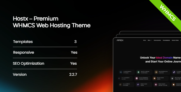 HostX – Premium WHMCS Theme