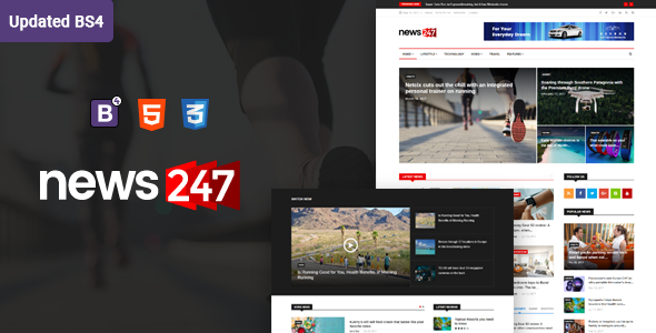 News247 – News Magazine HTML Template