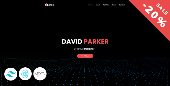 Edrea – Tailwind CSS Personal Portfolio Template
