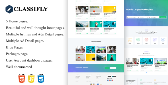 Classifly – Classified Ads HTML Template