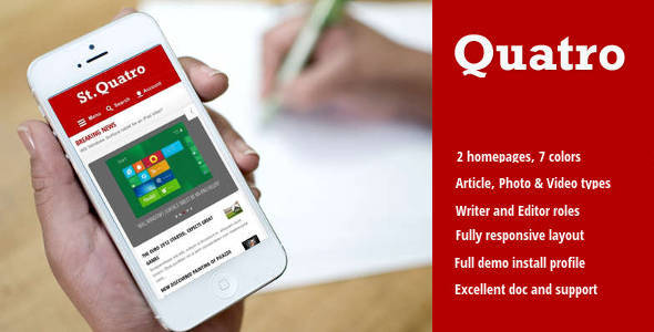 Quatro – News & Magazine Drupal 11 & 10 Theme