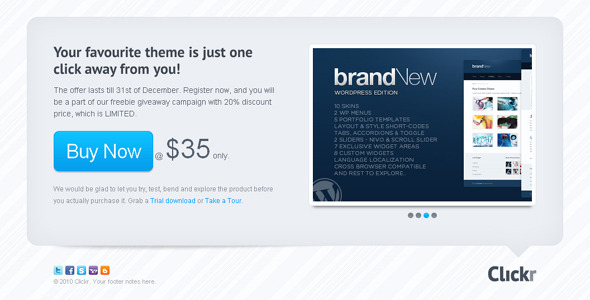 Clickr – HTML Landing Page Template