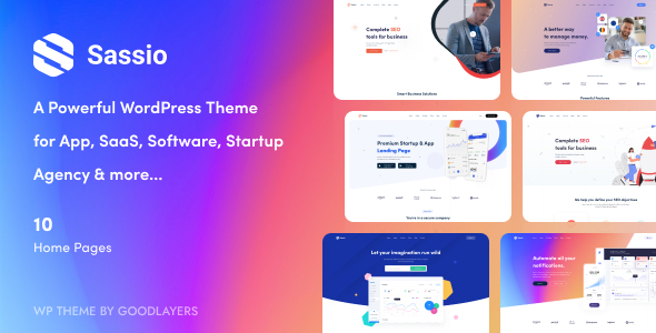 Sassio – SaaS Software & App WordPress Theme