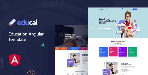 Educal – Online Learning and Education Angular Template + RTL
