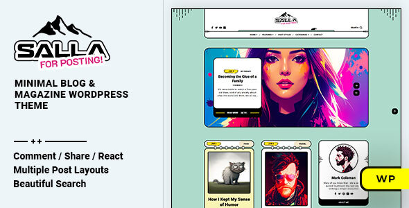 Salla – Personal Blog & Magazine WordPress Theme