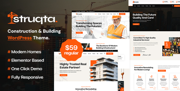Struqta – Industrial & Construction Elementor WordPress Theme