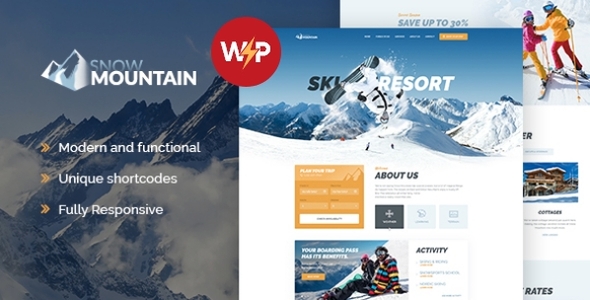 Snow Mountain – Ski Resort & Snowboard School WordPress Theme