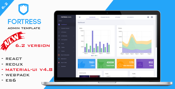 Fortress – React Admin Template