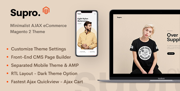 Supro – Minimalist AJAX Magento 2 Theme