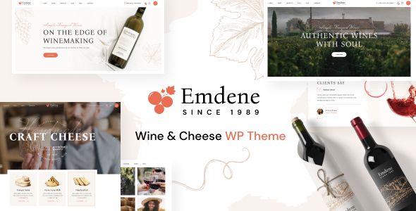 Emdene – Wine & Cheese WordPress Theme