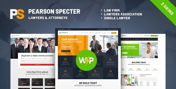 Pearson Specter – Counsellor, Advocate Law WordPress Theme