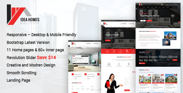 Idea homes – Real Estate Bootstrap Template