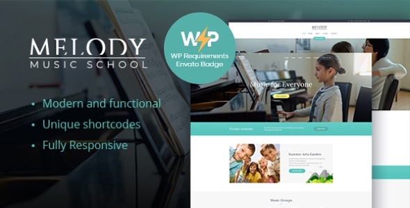 Melody – Arts Courses & Music School WordPress Theme