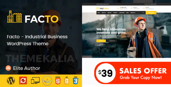 Facto – Industrial Business WordPress Theme