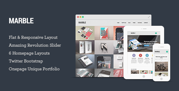 Marble – Flat Responsive HTML5 Template