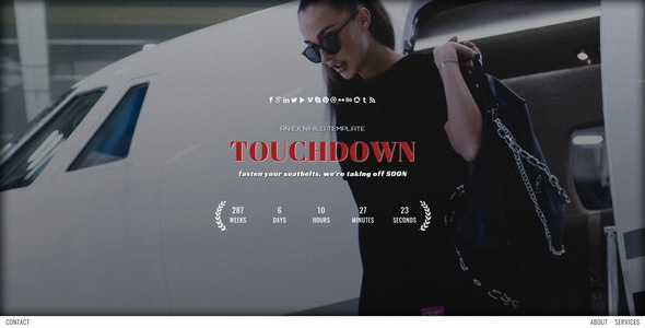 Touchdown — Responsive Coming Soon Page
