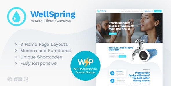 WellSpring – Aqua Filters & Drinking Water Delivery WordPress Theme