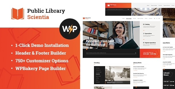 Scientia – Public Library & Book Store Education WordPress Theme