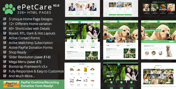 Epetcare – Pet  Care HTML Template