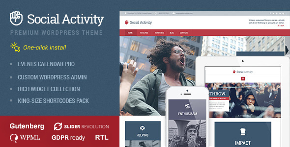 Social Activity – Politics & Activism WP Theme