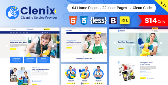 Cleanix – Cleaning Services HTML Template