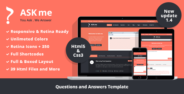 Ask me – Responsive Questions and Answers Template