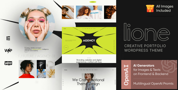 Lione – Creative Portfolio & Brutalist WordPress Theme