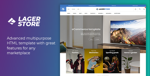 Lager – eCommerce HTML Template