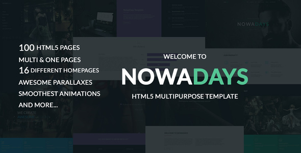 NowaDays – Multipurpose One/Multipage Creative Agency HTML5 Template