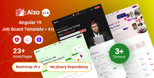 Alzo – Job Board Angular 19 Template with SSR