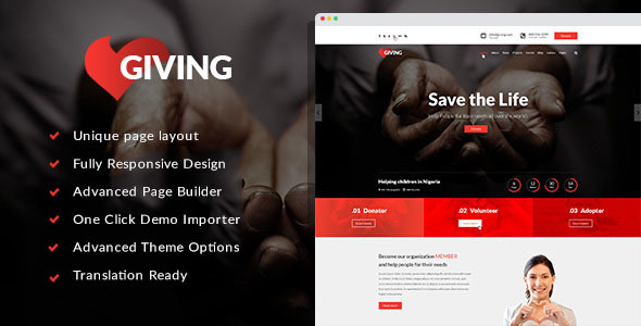 Giving – NGO/Charity/Fundraising WordPress Theme – Charity WordPress