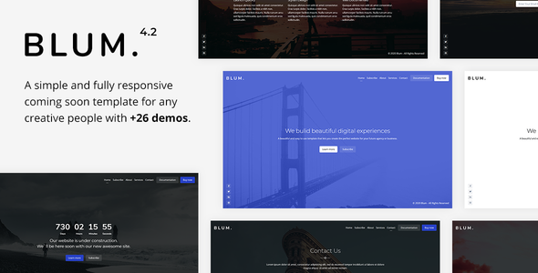 Blum – Responsive Coming Soon Template