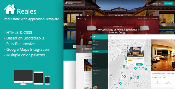 Reales – Real Estate Web Application Template