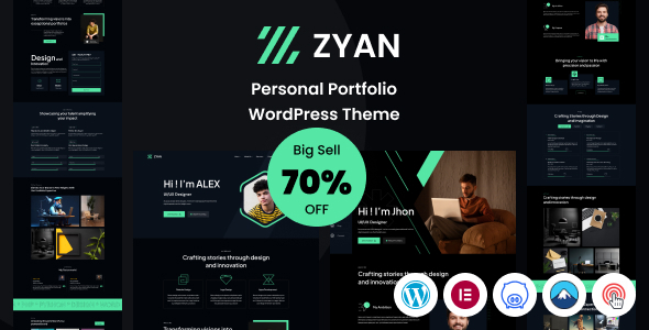 Zyan – Personal Portfolio WordPress  Theme