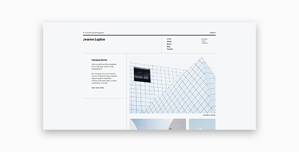 Jeanne – Minimal Photography and Portfolio WordPress Theme