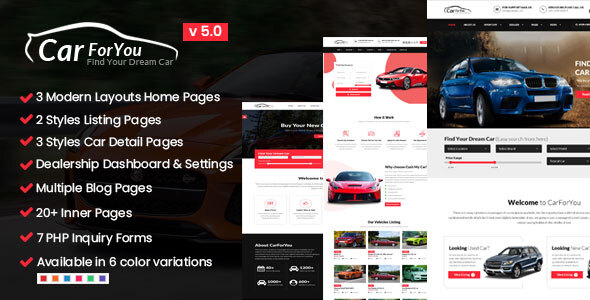 Carforyou – Auto Dealer and Car Reseller HTML5 Template
